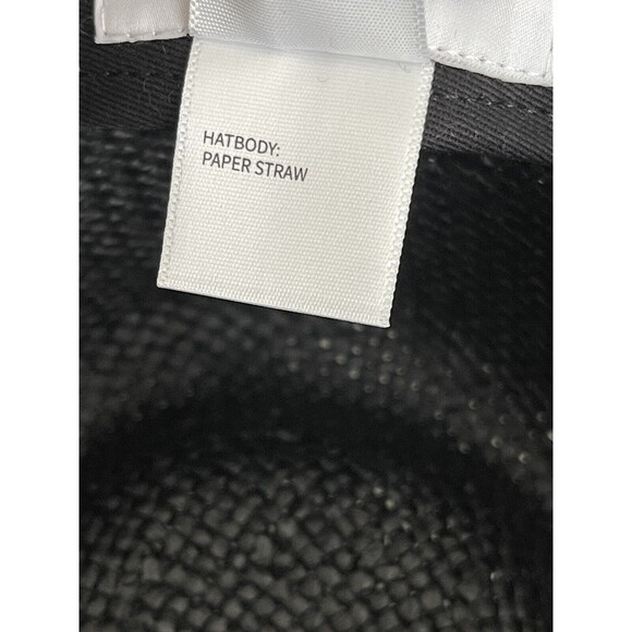 Mossant Paris Straw Hat Women Preppy Black Boho Vacation Summer Sz M NWT - Picture 6 of 7